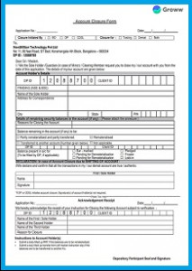 How to Delete Groww Account | Closing Form, PDF, Download